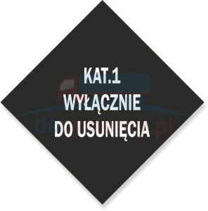 Naklejka KAT.1 Wyłącznie do usunięcia 300 x 300