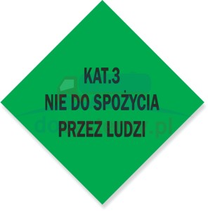 Tablica KAT.3 Nie do spożycia przez ludzi 300 x 300